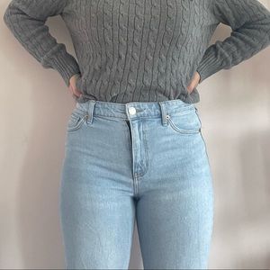 Light wash Wild Fable high rise jeans distressed hem